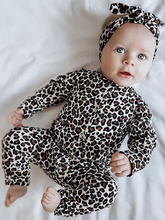 Load image into Gallery viewer, Baby Cute N Wild Leopard Print Onesie With Headband