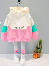 Load image into Gallery viewer, Baby Cute Kiddo Casual Hooded Sweater And Pants Set Pink