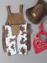 Load image into Gallery viewer, Baby Cowgirl Halloween Overall Set