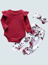Load image into Gallery viewer, Baby Fancy Pants Fashionista Long Sleeve Onesie And Legging Set Burgundy