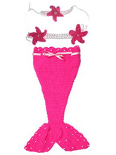 Load image into Gallery viewer, Baby knitted photoshoot costume - pink mermaid