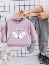 Load image into Gallery viewer, Baby Foxy Fall Flower Sweater and Pants Set Lilac