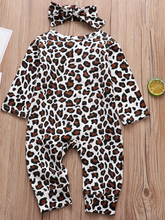 Load image into Gallery viewer, Baby Cute N Wild Leopard Print Onesie With Headband