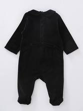 Load image into Gallery viewer, Baby Bedtime Butterfly Long Sleeve Footie Onesie Black