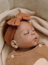 Load image into Gallery viewer, Baby wearing bow headband brown
