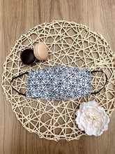 Load image into Gallery viewer, Adults and Kids White and Black Flower Reusable/Washable Face Masks with Filter