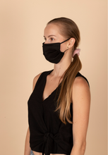 Load image into Gallery viewer, Adults Black with Airhole Reusable/Washable Face Masks with Filter