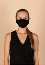 Load image into Gallery viewer, Adults Black with Airhole Reusable/Washable Face Masks with Filter