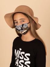 Load image into Gallery viewer, Adults and Kids Striped Flower Reusable/Washable Face Masks with Filter