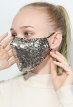 Load image into Gallery viewer, Adults Adjustable Glitter Sequin Reusable/Washable Face Masks