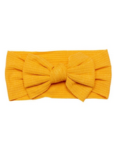 Load image into Gallery viewer, Baby bow headband yellow
