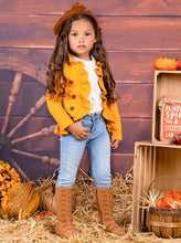 Load image into Gallery viewer, Mommy and Me Ruffled Faux Button Blazer Style Cardigan
