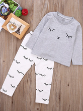 Load image into Gallery viewer, Baby &#39;Lashes For Days&#39; Long Sleeve Shirt And Legging Set

