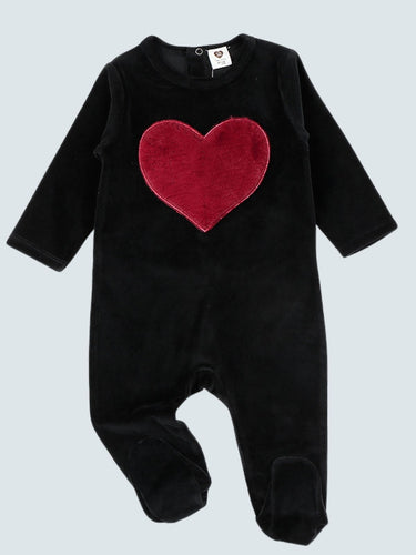 Baby Bedtime Plush Bodysuit Footie Onesie Red