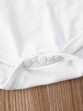 Load image into Gallery viewer, Baby set features a ruffled top with an &quot; I got it from my Mama&quot; print onesie and leopard skirted bloomers with a headband
