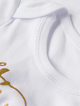 Load image into Gallery viewer, Baby white onesie with Ït&#39;s My 1st Birthday&quot; graphic print,&nbsp;the tutu skirt has a sequin bow. Comes with a matching sequin headband.
