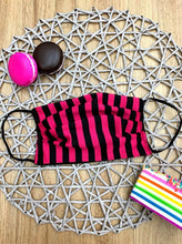 Load image into Gallery viewer, Adults and Kids Striped Reusable/Washable Face Masks with Filter
