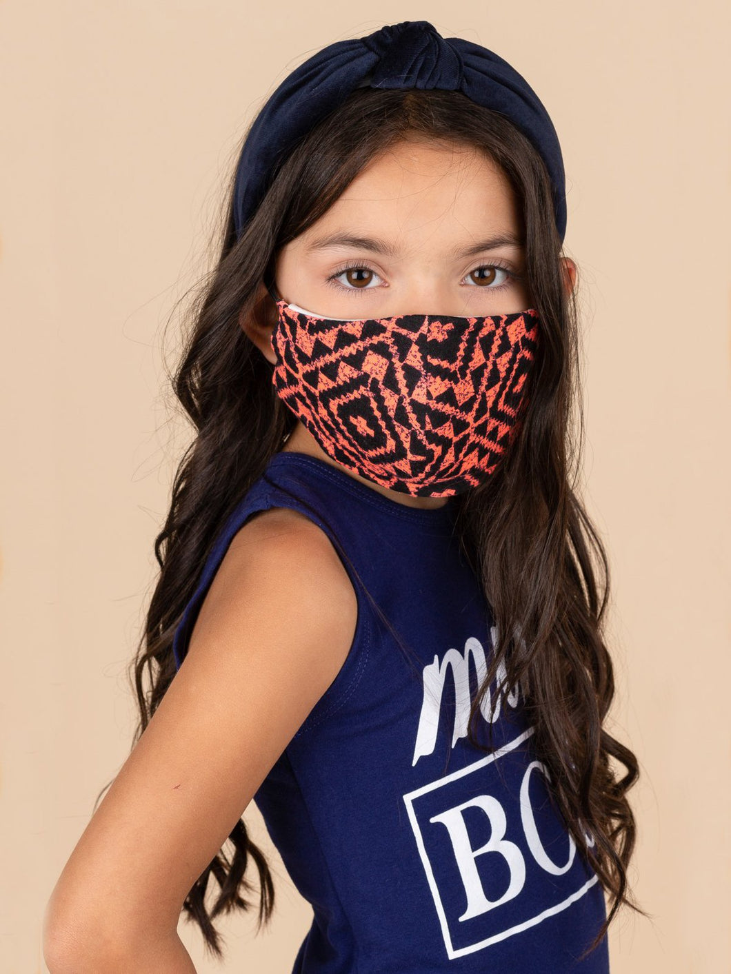 Adults and Kids Geo Print Reusable/Washable Face Masks with Filter