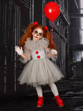 Load image into Gallery viewer, Girls IT Movie Inspired Pennywise Scary Clown Halloween Costume
