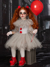Load image into Gallery viewer, Girls IT Movie Inspired Pennywise Scary Clown Halloween Costume
