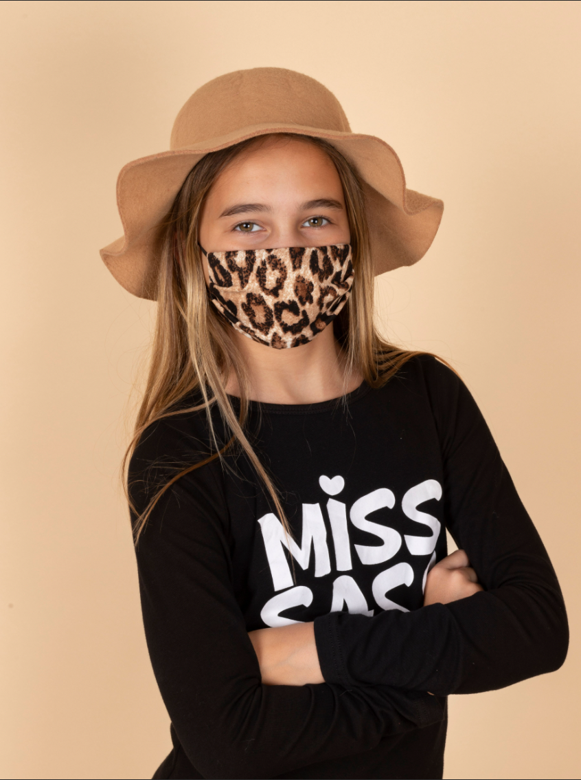 Adults and Kids Leopard Reusable/Washable Face Masks with Filter