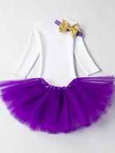 Load image into Gallery viewer, Baby white onesie with Ït&#39;s My 1st Birthday&quot; graphic print,&nbsp;the tutu skirt has a sequin bow. Comes with a matching sequin headband.
