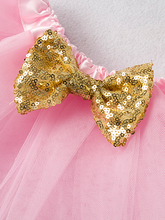 Load image into Gallery viewer, Baby white onesie with Ït&#39;s My 1st Birthday&quot; graphic print,&nbsp;the tutu skirt has a sequin bow. Comes with a matching sequin headband.
