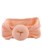 Load image into Gallery viewer, Baby Turban Headband peach
