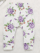 Load image into Gallery viewer, Baby Fancy Floral Lilac Sweatshirt and Pants Set
