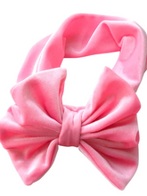Load image into Gallery viewer, Baby Big Velvet Bow Headband pink
