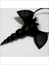 Load image into Gallery viewer, Girls Black Unicorn Horn Headband - Girls Accessories
