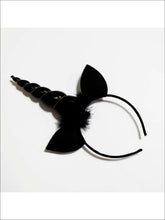 Load image into Gallery viewer, Girls Black Unicorn Horn Headband - Girls Accessories
