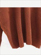 Load image into Gallery viewer, Womens Fall Knit Casual V-Neck Sweater - Womens Fall Sweaters
