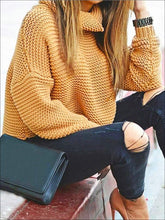 Load image into Gallery viewer, Womens Winter Knit Pullover Sweater - Womens Fall Sweaters
