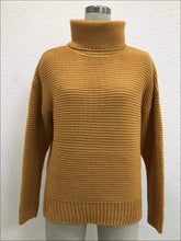 Load image into Gallery viewer, Womens Winter Knit Pullover Sweater - Gold / S - Womens Fall Sweaters
